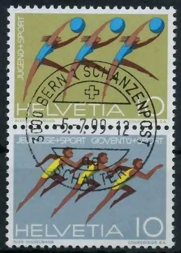 SCHWEIZ ZUSAMMENDRUCK Nr SZd 12 zentrisch gestempelt SENKR P 729142