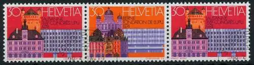 SCHWEIZ ZUSAMMENDRUCK Nr WZd 20 gestempelt 3ER STR 72914E