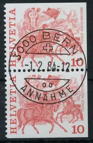 SCHWEIZ ZUSAMMENDRUCK Nr 1101xwEor Eru zentrisch gestempelt 7310CE