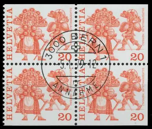 SCHWEIZ HEFTCHENBLATT Nr HB133 zentrisch gestempelt HB 7310F2