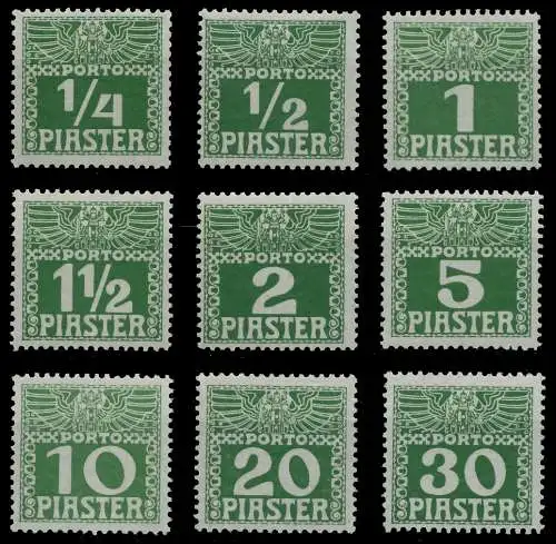 ÖSTERREICH LEVANTE PORTOMARKEN Nr 6ya-14ya postfrisch 73A9CE