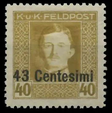 ÖSTERREICH FELDPOST ITALIEN Nr 12B ungebraucht 73AEFE