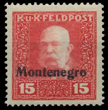 ÖSTERREICH FELDPOST MONTENEGRO Nr II ungebraucht 73AF1A