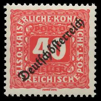 ÖSTERREICH PORTOMARKEN 1919 Nr 70 postfrisch 74295E