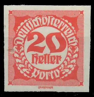 ÖSTERREICH PORTOMARKEN 1920 21 Nr 96 postfrisch 7429AA