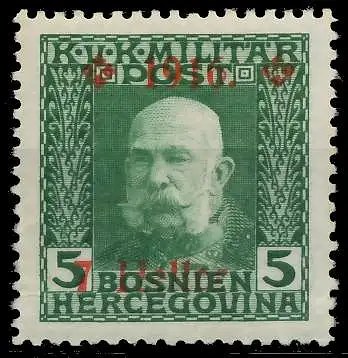 ÖSTERREICH BOSNIEN HERZEGOWINA Nr 95II postfrisch 742AFA