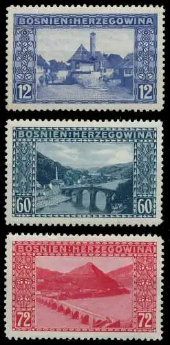 ÖSTERREICH BOSNIEN HERZEGOWINA Nr 61-63 ungebraucht 742B0E