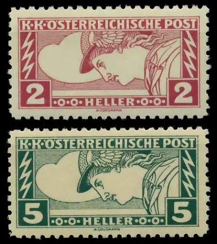 ÖSTERREICH 1917 Nr 219B-220B postfrisch 742BEE