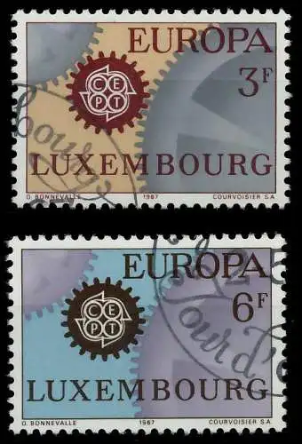 LUXEMBURG 1967 Nr 748-749 gestempelt 9C8546
