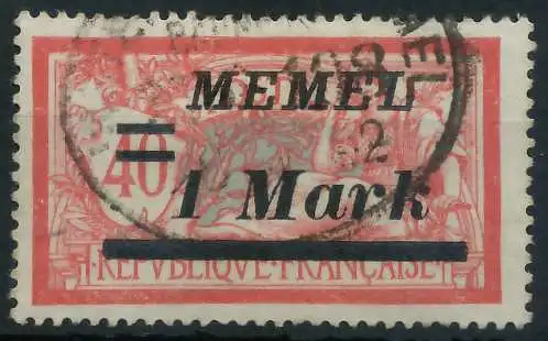 MEMEL 1922 Nr 64 gestempelt 447CEA