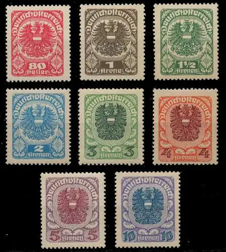 ÖSTERREICH 1920 Nr 312y-320y postfrisch 742CCA