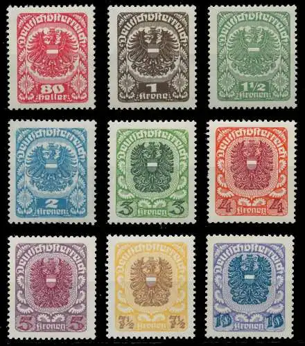 ÖSTERREICH 1920 Nr 312x-320x postfrisch 742CDE