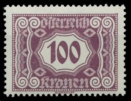 ÖSTERREICH PORTOMARKEN 1922 Nr 118 postfrisch 753CDE