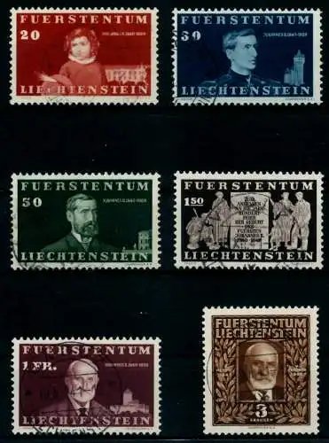 LIECHTENSTEIN 1940 Nr 186-191 zentrisch gestempelt 6A8E36