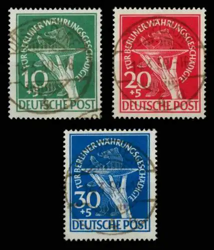 BERLIN 1949 Nr 68-70 zentrisch gestempelt ATTEST 6A9042