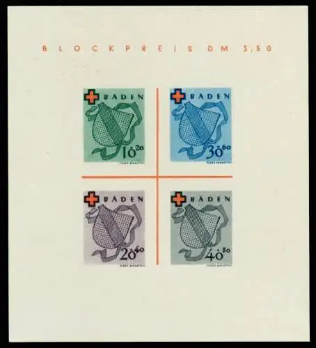 FRANZ. ZONE BADEN Block 2I postfrisch 6B9732