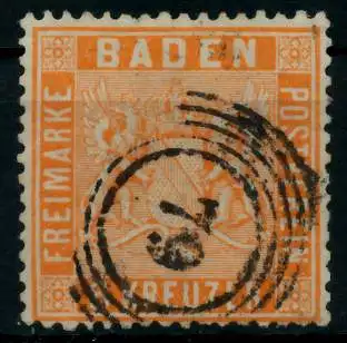 BADEN AUSGABEN VON 1860 - 1862 Nr 11a zentrisch gestempelt 6BBF3A