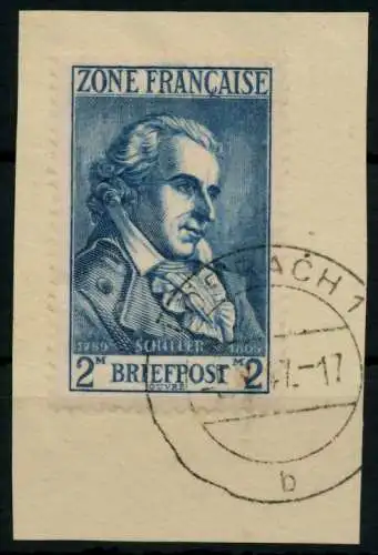 FRANZ. ZONE ALLG. AUSG. Nr 12 gestempelt gepr. 6EB126