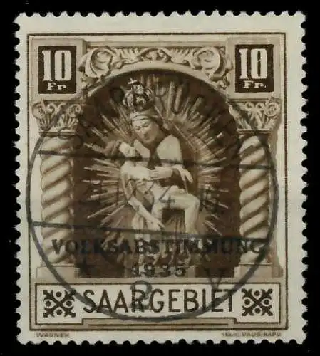 SAARGEBIET 1934 Nr 194II zentrisch gestempelt ATTEST 7B0E82