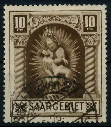 SAARGEBIET 1925 Nr 103II zentrisch gestempelt ATTEST 7B0EB6