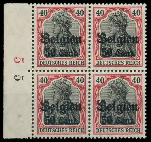 BES. 1WK LANDESPOST BELGIEN Nr 20a postfrisch VIERERBLO 45A8D6