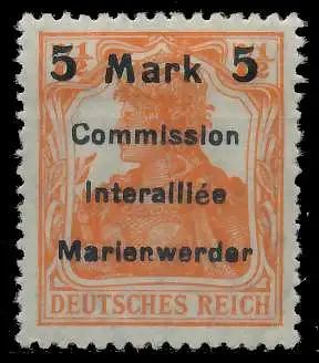 MARIENWERDER Nr 25AIbBI ungebraucht gepr. 49A45A