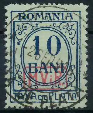 BES. 1WK D-MV RUMÄNIEN PORTO Nr 7 zentrisch gestempelt ATTES 49A93E