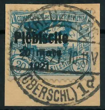 OBERSCHLESIEN Nr 32 zentrisch gestempelt Briefst³ck gepr. 4B0C9E