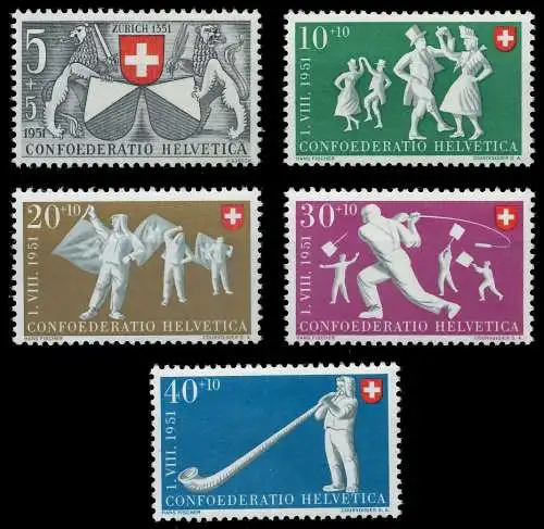 SCHWEIZ PRO PATRIA Nr 555-559 postfrisch 696DA2