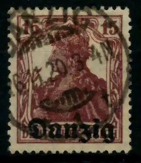 DANZIG 1920 Nr 3 zentrisch gestempelt gepr. 6D36CE