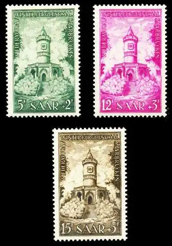 SAARLAND 1956 Nr 373-375 postfrisch S1B5EB2