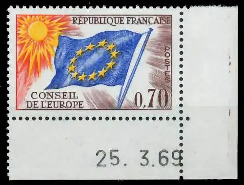 FRANKREICH DIENSTMARKEN EUROPARAT Nr 14 Br postfrisch E 05B3E2