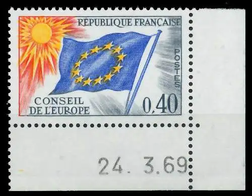 FRANKREICH DIENSTMARKEN EUROPARAT Nr 13 Br postfrisch E 05B3F2