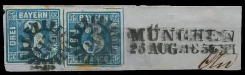 BAYERN MÜHLRADSTEMPEL AUF Nr 4* gMR 217 zentrisch gestempelt 805C36