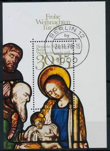 BERLIN BLOCK KLEINBOGEN Block 7 zentrisch gestempelt 819612