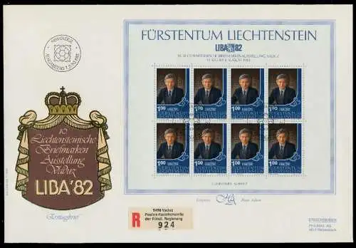 LIECHTENSTEIN BLOCK KLEINBOGEN Nr 797 BRIEF KLE 02638A