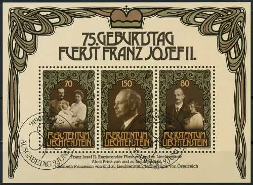 LIECHTENSTEIN BLOCK KLEINBOGEN Block 11 ESST 82FEFE