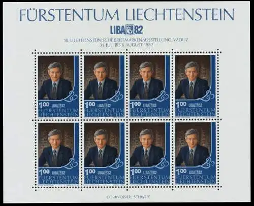 LIECHTENSTEIN BLOCK KLEINBOGEN Nr 797 postfrisch KLEINB 834236