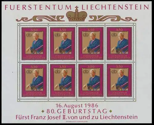 LIECHTENSTEIN 1986 Nr 903KB postfrisch KLEINBG 0CDC72