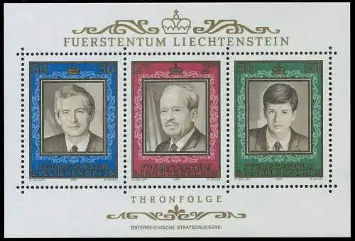 LIECHTENSTEIN BLOCK KLEINBOGEN Block 13 postfrisch 112CE6