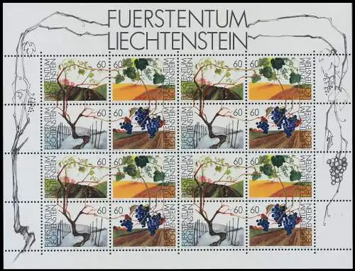 LIECHTENSTEIN 1994 Nr 1089KB-1092KB postfrisch KLEINBG 117636