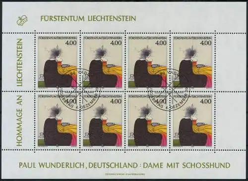 LIECHTENSTEIN BLOCK KLEINBOGEN Nr 1123KB ZENTR- 117C3A