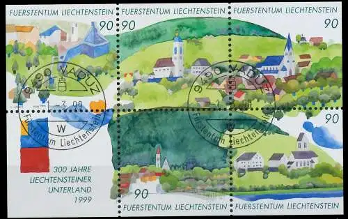 LIECHTENSTEIN BLOCK KLEINBOGEN Block 16 gestempelt 117D16