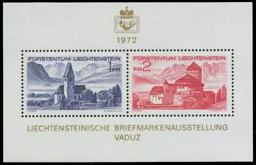 LIECHTENSTEIN BLOCK KLEINBOGEN Block 9 postfrisch SB0D912