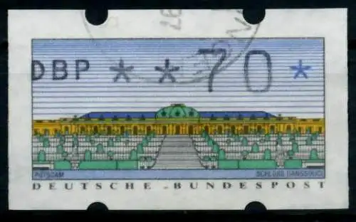 BRD ATM 1993 Nr 2-1.1-0070 gestempelt 96DE3E