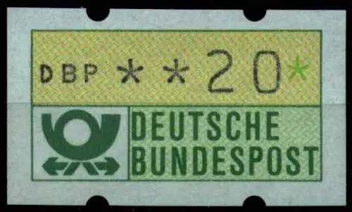 BRD ATM 1981 Nr 1-1-020R postfrisch S2E304A