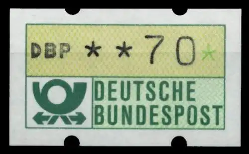 BRD ATM 1981 Nr 1-2-070 postfrisch S2E314A