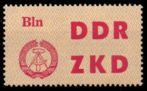 DDR DIENST LAUFKONTROLLZETTEL Nr 1 postfrisch SC9493E