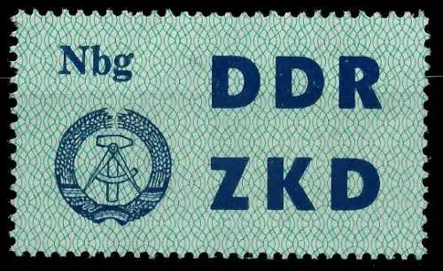 DDR DIENST LAUFKONTROLLZETTEL Nr 11 postfrisch SC949AA