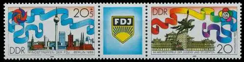 DDR ZUSAMMENDRUCK Nr WZd796 postfrisch 3ER STR SB4889E